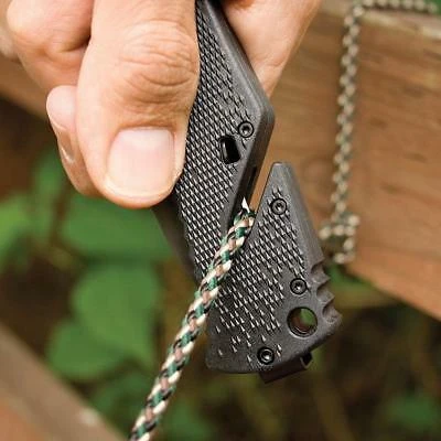 SOG Trident Piston Lock A/O Black AUS-8 Half Serrated Folding Knife TF1CP - Image 3