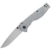 SOG 14180157 Flash Framelock Knife With Checkered Stainless Handle