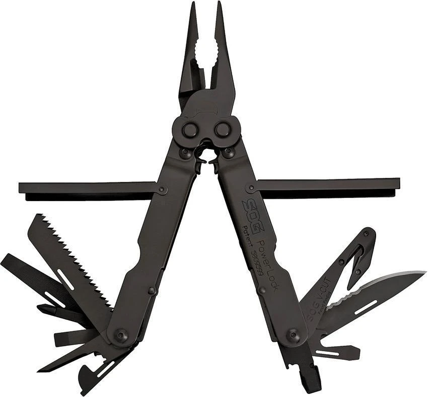 SOG PowerLock EOD Black Stainless Screwdriver Knife Pliers Multi-Tool B63NCP