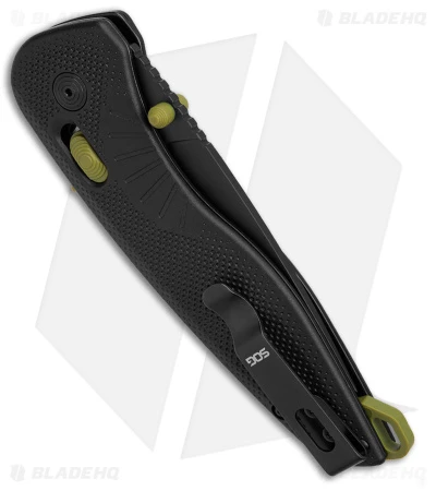 SOG Aegis AT Spring Assisted Tanto Knife Rescue Black (3.1" Black) - Image 3