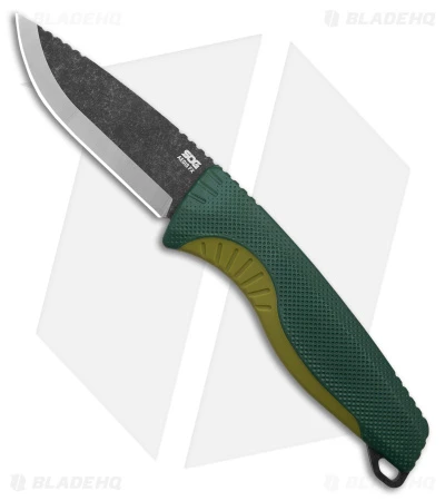 SOG Aegis FX Fixed Blade Knife Forest/Moss Green (3.6" Black Stonewash)