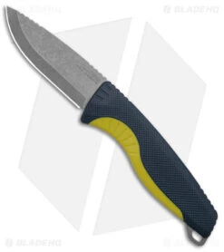 SOG Aegis FX Fixed Blade Knife Indigo/Acid Yellow (3.7" SW) 17-41-01-57