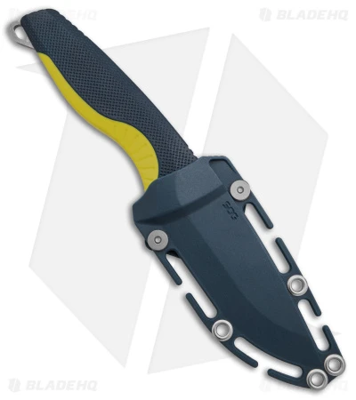SOG Aegis FX Fixed Blade Knife Indigo/Acid Yellow (3.7" SW) 17-41-01-57 - Image 3