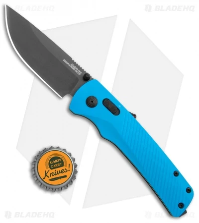 SOG Flash AT-XR Lock Assisted Opening Knife Civic Cyan (3.45" Dark Gray) - Image 4