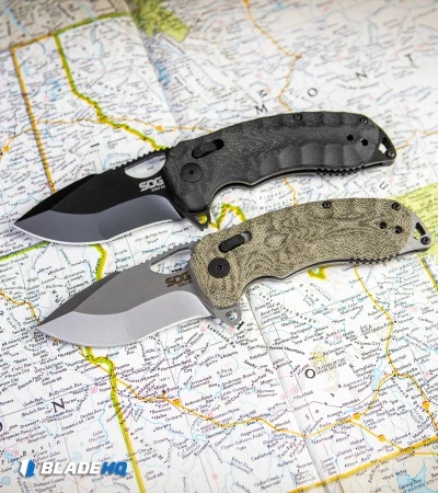 SOG Kiku XR Blackout XR-Lock Knife Black Micarta (3" Black) - Image 6