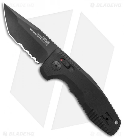 SOG Knives SOG-TAC AU Compact Tanto Automatic Knife Aluminum (2.9" Black Serr)