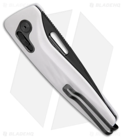 SOG One-Zero XR Lock Knife White Al (3.1" Black Chrome) - Image 3