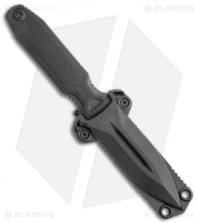 SOG Pentagon FX Covert Fixed Blade Knife Blackout (3.5" Black) - Image 3