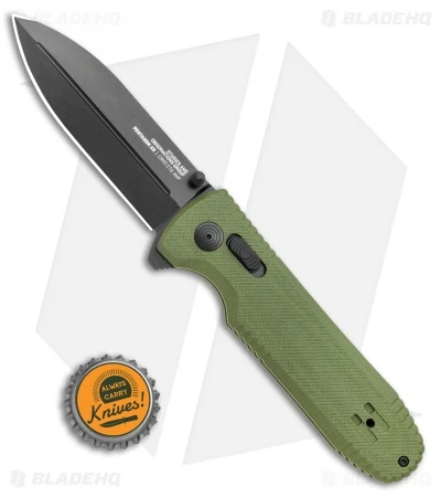 SOG Pentagon XR Lock Knife OD Green G-10 (3.5" Black) - Image 4