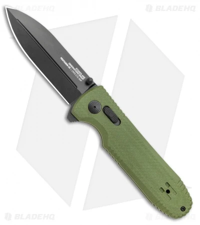 SOG Pentagon XR Lock Knife OD Green G-10 (3.5" Black)