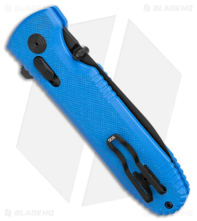 SOG Pentagon XR LTE Bar Lock Knife Blue G-10/CF (3.5" Black CTS XHP) - Image 3