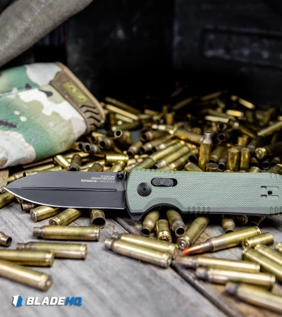 SOG Pentagon XR Lock Knife OD Green G-10 (3.5" Black) - Image 5