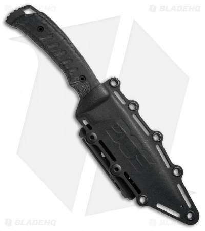 SOG Pillar Fixed Blade Knife Black Canvas Micarta (5" Satin) - Image 4