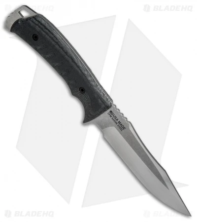 SOG Pillar Fixed Blade Knife Black Canvas Micarta (5" Satin) - Image 2