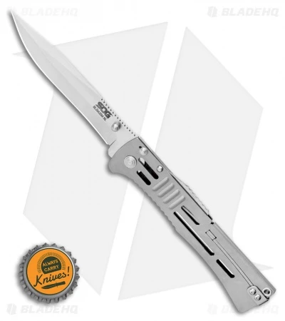 SOG SlimJim XL Bead Blast Assisted Opening Knife (4.18" Satin) SJ-51 - Image 4