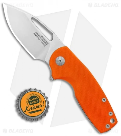 SOG Stout FLK Frame Lock Knife Orange G-10 (2.75" Stonewash) - Image 4