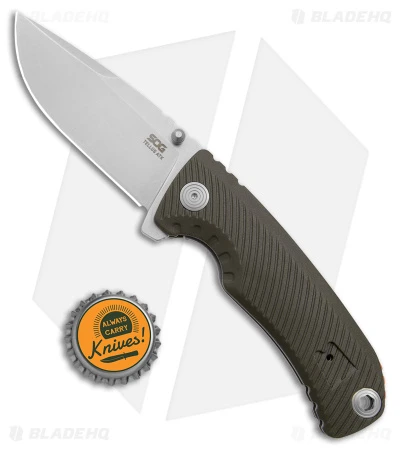 SOG Tellus ATK Assisted Frame Lock Knife OD Green/Orange (3.2" SW) - Image 4