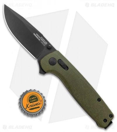 SOG Exclusive Terminus XR Lock Knife Green Micarta (3" Black) - Image 4