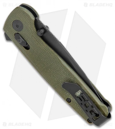 SOG Exclusive Terminus XR Lock Knife Green Micarta (3" Black) - Image 3