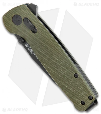 SOG Exclusive Terminus XR Lock Knife Green Micarta (3" Black) - Image 2