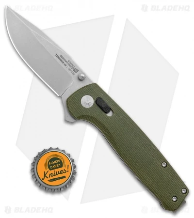 SOG Exclusive Terminus XR Lock Knife Green Micarta (3" Stonewash) - Image 4