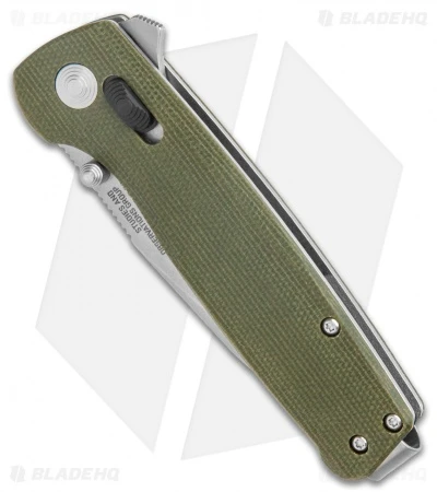 SOG Exclusive Terminus XR Lock Knife Green Micarta (3" Stonewash) - Image 2