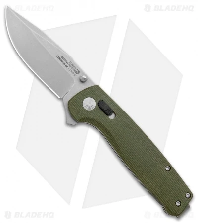 SOG Exclusive Terminus XR Lock Knife Green Micarta (3" Stonewash)