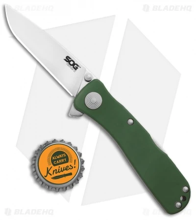 SOG Twitch II Spring Assisted Knife Moss (2.68" Satin) TWI210-BX - Image 4