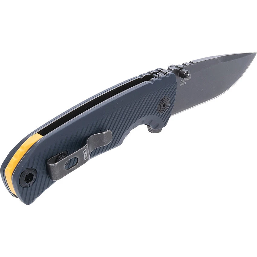 Sog Tellus ATK Linerlock A/O Squid Ink GRN Folding 440 Pocket Knife 11060343 - Image 4