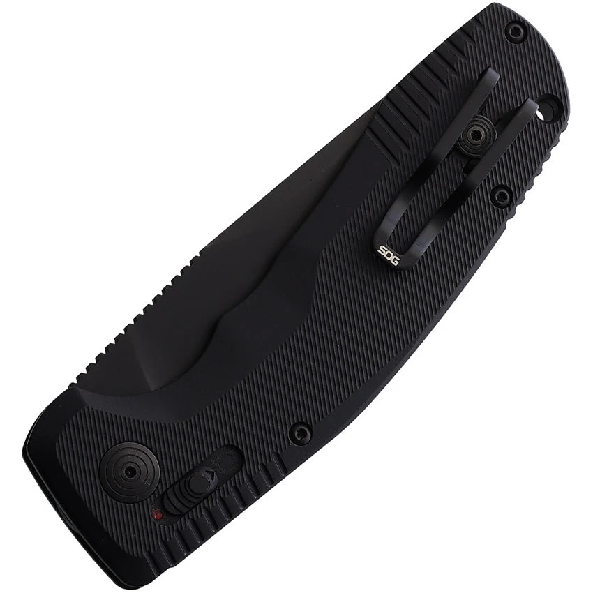 SOG Automatic Sog-Tac Knife AU-XR Lock Black Aluminum Serrated D2 Steel Blade 15380257 - Image 2