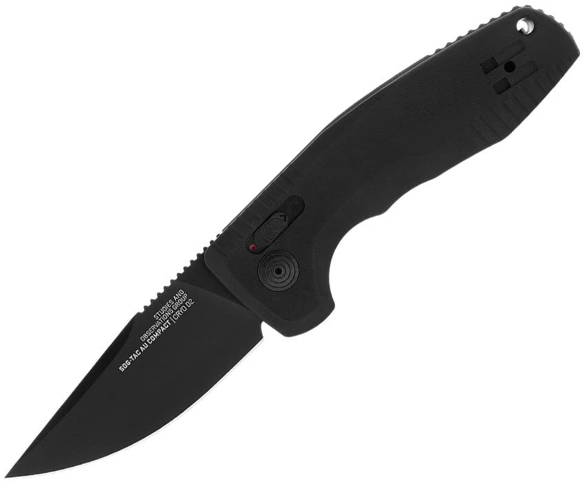 SOG Automatic Sog-Tac Au Compact Black 3" Drop Point Knife 15380757