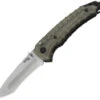 SOG Kiku Button Lock A/O Green Micarta Folding S35VN Pocket Knife KU3003