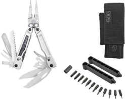 SOG Powerplay Stainless Folding Knife Pliers Multi-Tool W/ Hex Bit Kit PX1001NCP