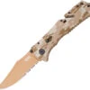 SOG Trident A/O Copper Stainless Folding Clip Pt Desert Digital Camo Knife TF5BX