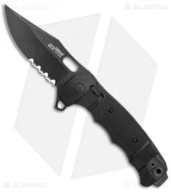 SOG Seal XR Flipper XR-Lock Knife Black Nylon (3.9" Black Serrated)