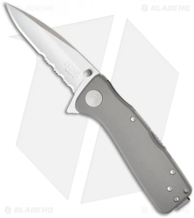 SOG Twitch XL Spring Assisted Knife Graphite (3.25" Satin Serr) TWI-920