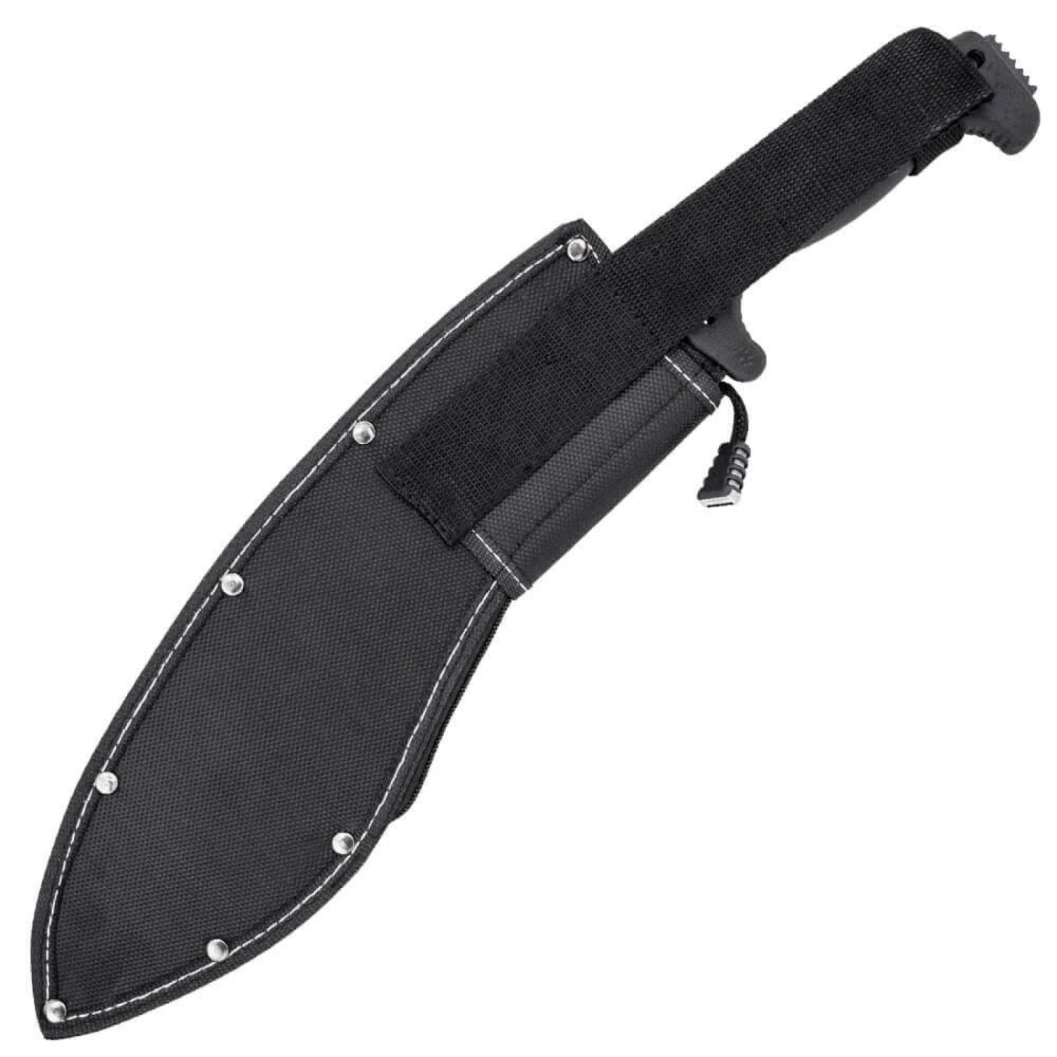SOG SogFari Machete Kukri 18" Overall Fixed Sawback Blade Black Handle MC11N - Image 4